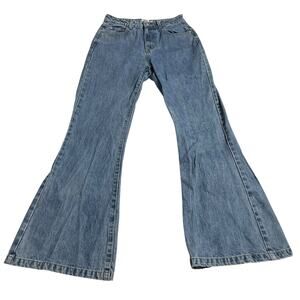 Princess Polly Womens Jeans Size 4 Blue High Rise Boot Flare Leg Zip Fly Denim